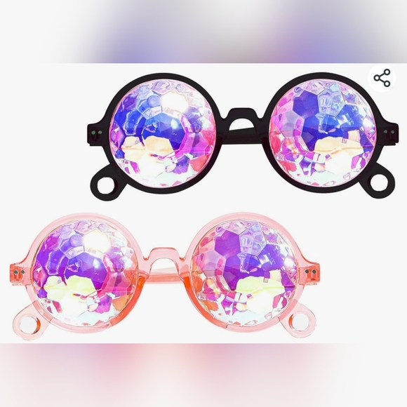 Rave Kaleidoscope Glasses, 2PCS Holographic - Picture 3 of 4